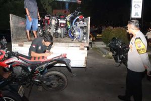 Patroli Gabungan: 81 Unit Motor Knalpot Racing Dikandangi