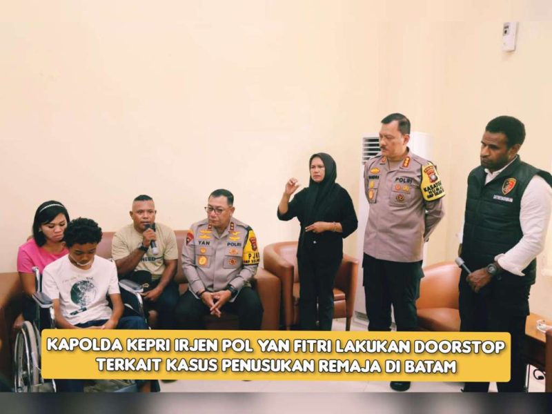 Kapolda Kepri Lakukan Doorstop Terkait Kasus Penusukan Remaja di Batam