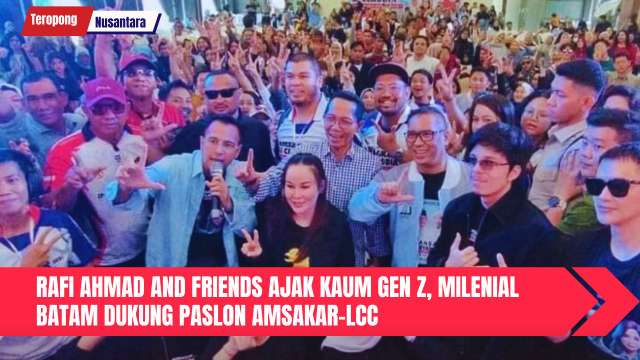 Raffi Ahmad Ajak Kaum Milenial dan Gen Z Batam Dukung Paslon Amsakar-Li Claudia